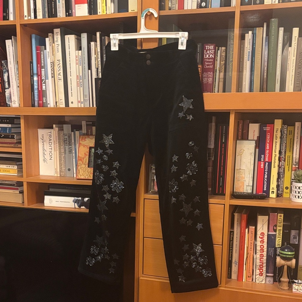 Pilcro Elegant Black Velvet Pants